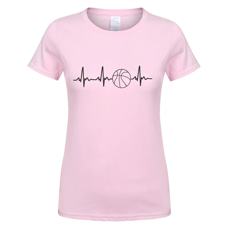 Love Basketballer Женская футболка Летняя стильная с коротким рукавом Хлопковые женские