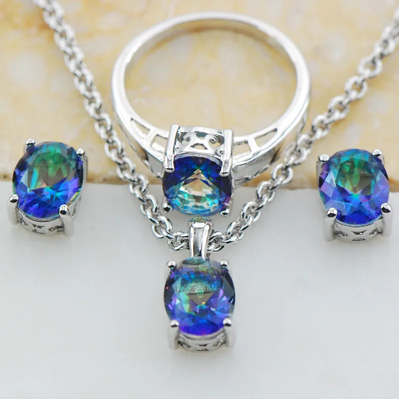 Роза радуга кристалл циркон искусственное серебро кулон гвоздик PP08|925 sterling silver pendant|sterling 925 pendants925 pendant |
