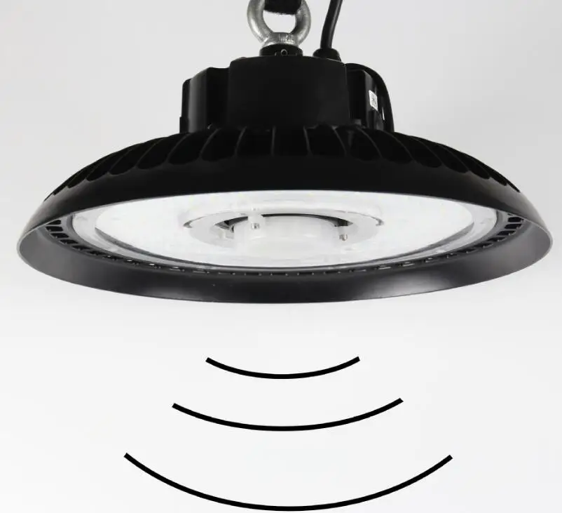 5.8G Microwave Motion Sensor Light Dimming Function 150W UFO led high bay light with 19500lm