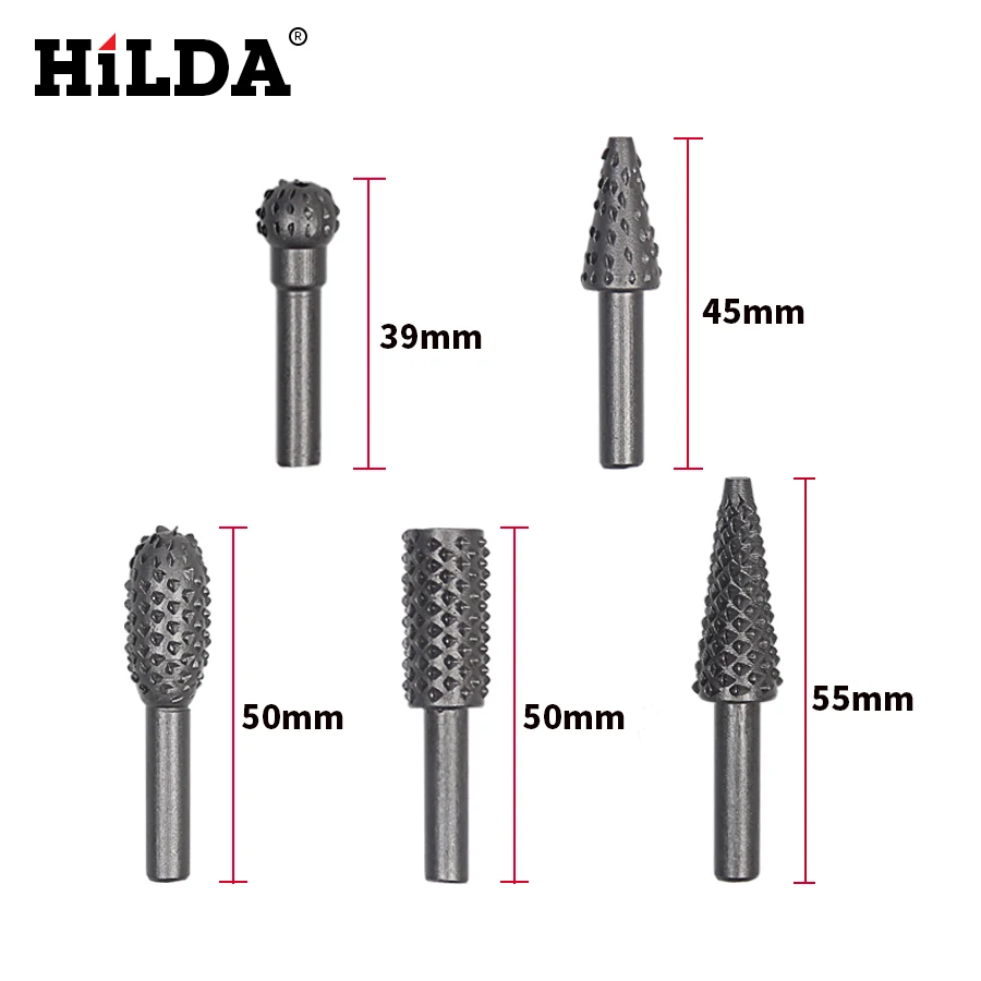 HILDA HSS сверла по дереву вращающиеся напильники Dremel набор мини-сверл режущие инструменты для деревообработки нож для резьбы по дереву 5 шт