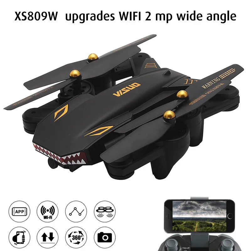 XS809hw Дрон RC вертолет складной с Wifi мини камера Hd 0.3MP/2MP селфи камерой игрушка |