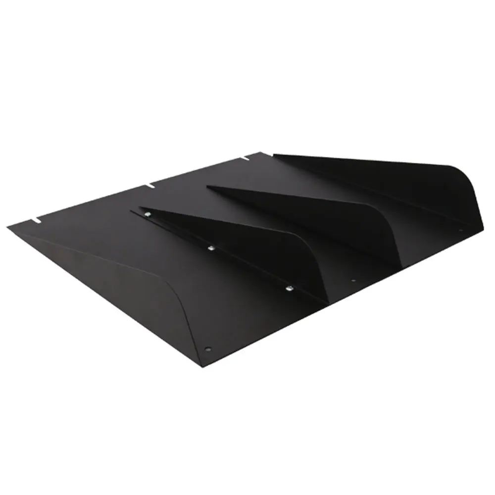 Shark Fin 4 Wing Lip Diffuser 22&quot x21&quot Rear Bumper Chassis Black ABS Universal | Air Dams