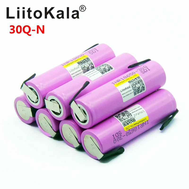 LiitoKala 18650 inr18650-30q INR18650 30Q-N 3000mAh lithium Rechargeable battery | Электроника