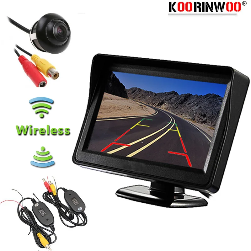 

Koorinwoo парковка Интеллектуальный HD800P ЖК-цифровой монитор дисплей беспроводной ночного видения IP68 парковочный протектор камера заднего вида