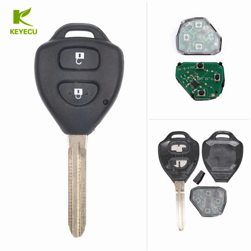 KEYECU 2 кнопки Замена дистанционный ключ-брелок от машины 314 3 МГц G для Toyota Yaris 2011-2014