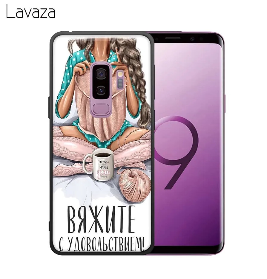 Мягкий чехол Lavaza для мамы и дочки с коричневыми волосами Galaxy A3 A5 2016 2017 A6 plus A7 A8 A9 J6