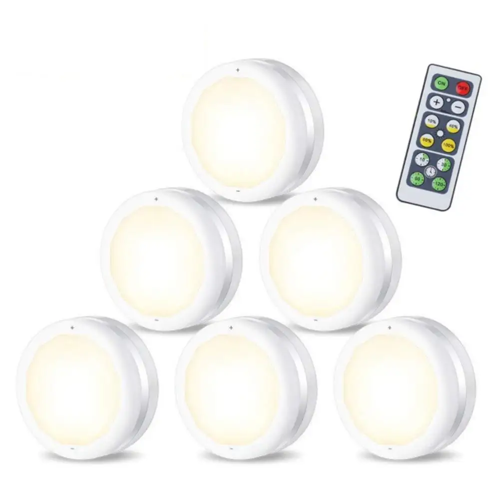 6 шт. беспроводной сенсорный датчик с регулируемой яркостью светодиодная лампа