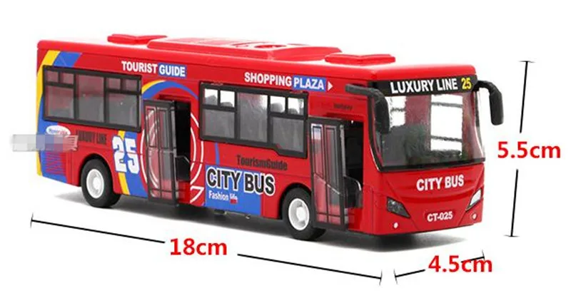 1:32 Модели автомобилей из сплава высокий симулятор городского автобуса