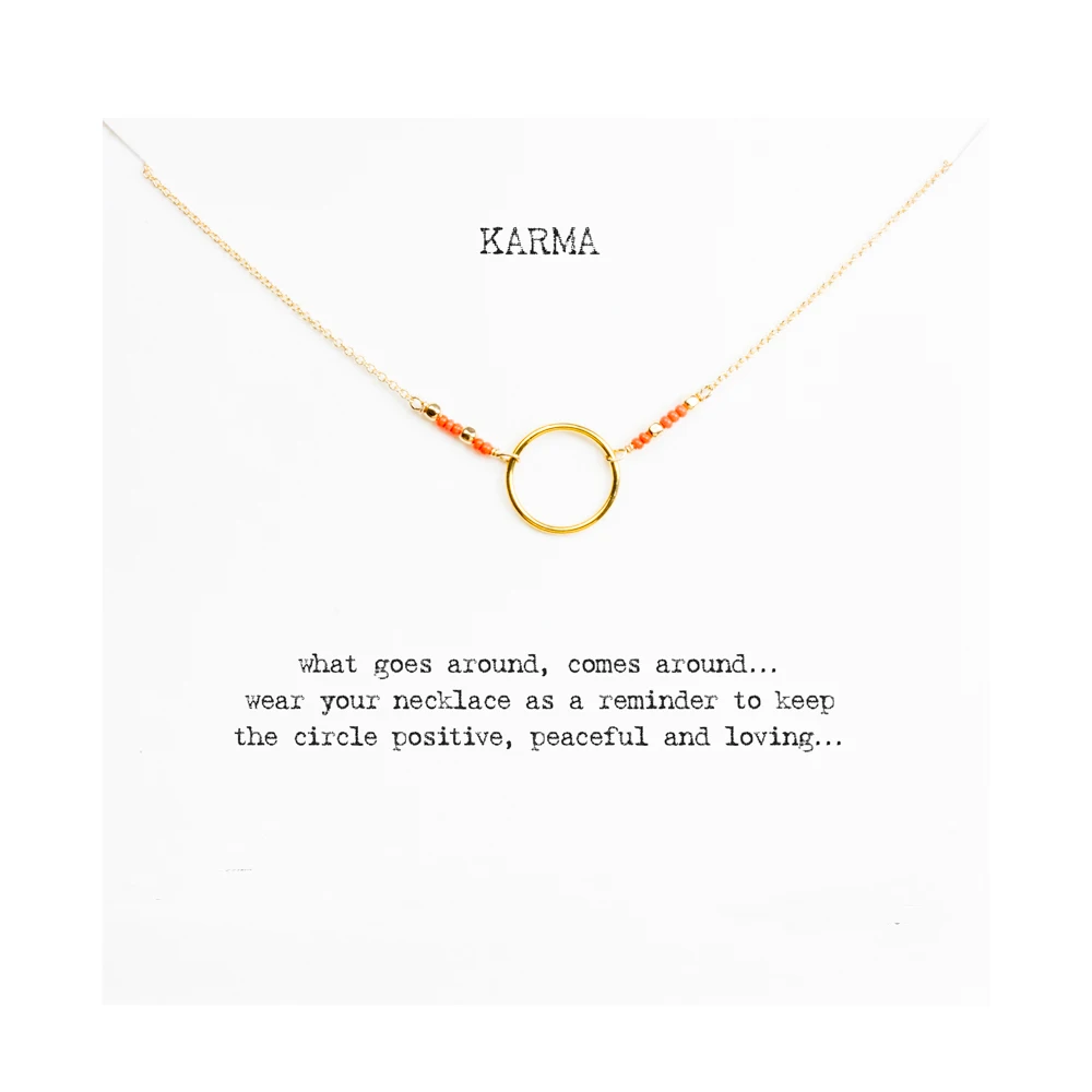 Ожерелье из бусин кораллового семени кармы ожерелье золотого цвета с кулоном