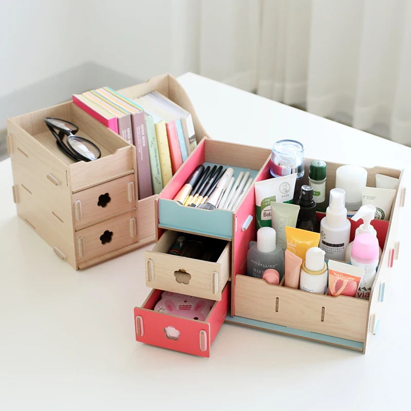 DIY косметический ящик для хранения Настольных Ящик типа rack|storage box rackbox rack |
