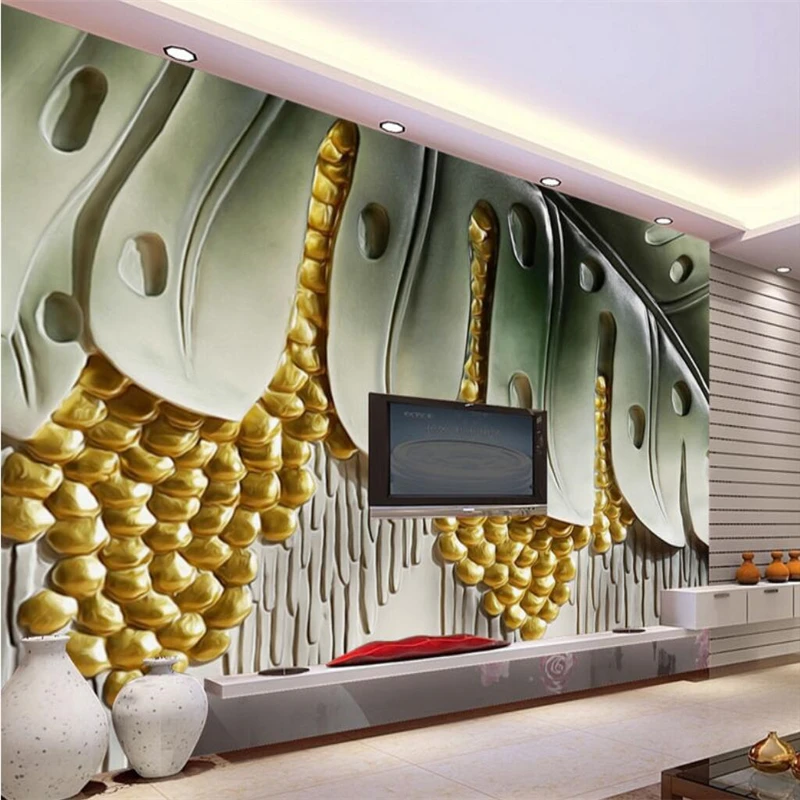 

beibehang Customize any size 3D wallpaper murals embossed murals living room sofa TV backdrop wall decor papel de parede