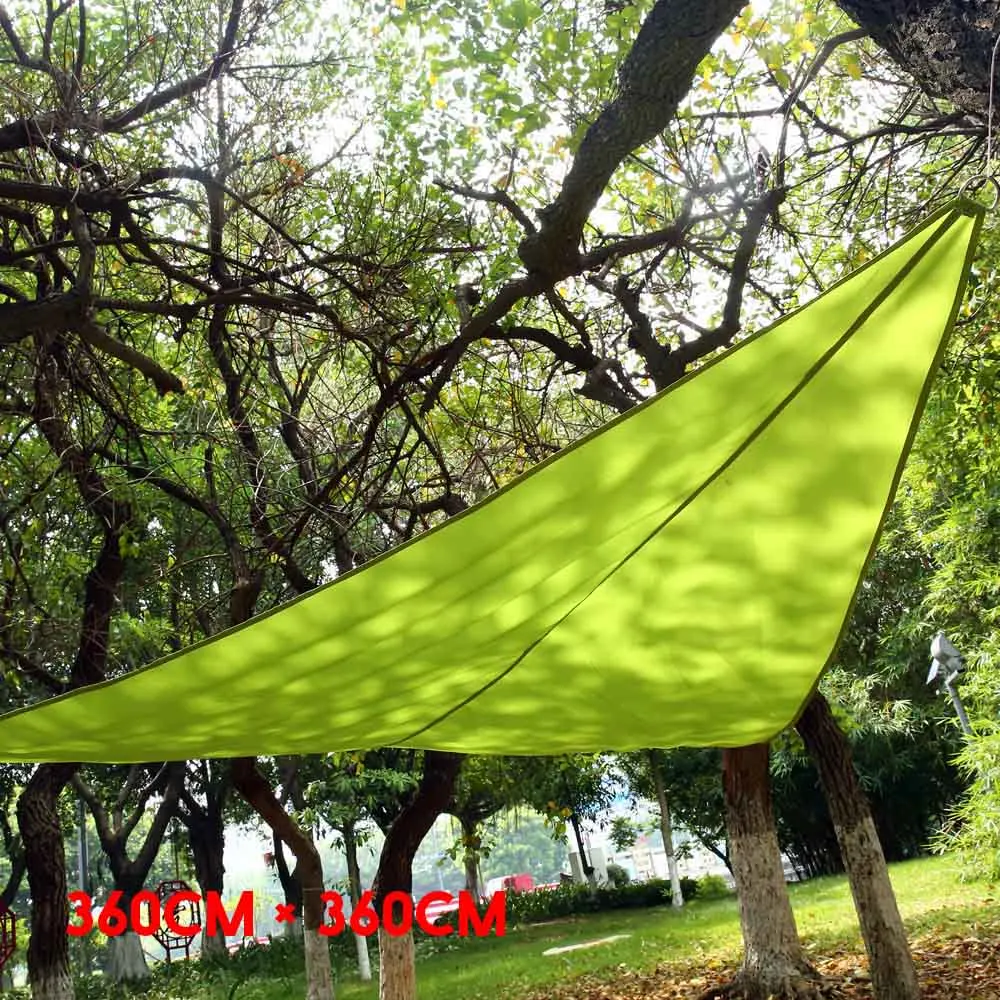Green 360cmx360cm Lihuachen треугольник тент парус солнцезащитный навес Защита от солнца открытый навес сад патио бассейн тент Кемпинг Пикник палатка - Цвет: Green 360cmx360cm