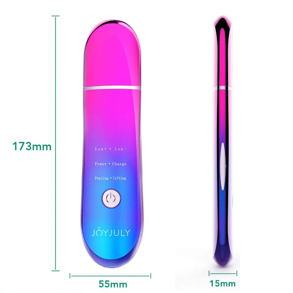 Professional Ultrasonic Facial Skin Scrubber Ion Deep Face Cleaning Peeling Rechargeable Care Device Beauty Instrument 42 | Красота и