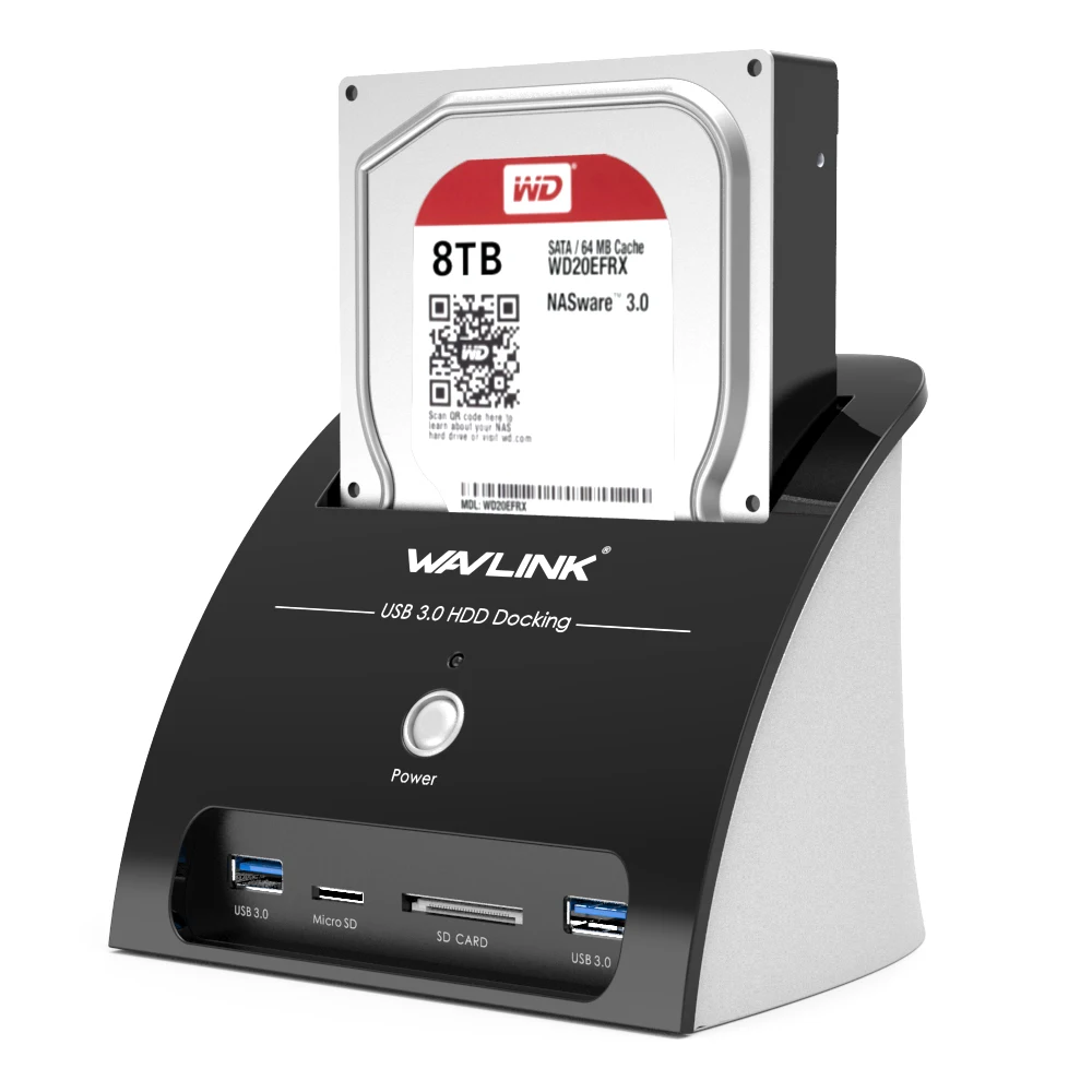 Wavlink USB 3 0 SATA HDD док станция с кардридером слот жесткий диск Внешний корпус чехол