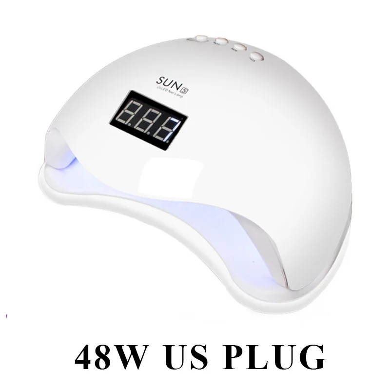 48W US Умная УФ/Светодиодная лампа для сушки ногтей SUN54W фототерапия ногтей Гель-лак отверждения лампа профессиональный маникюр педикюр - Цвет: 48W US