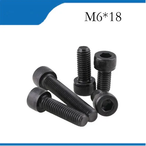 Болты m6 50 шт. M6 * 18 DIN912 стандартная метрическая резьба Шестигранная головка крышка