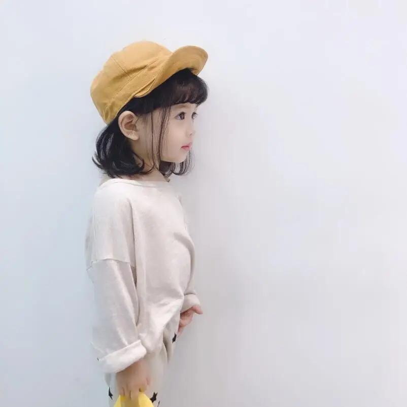 2019 детская футболка однотонные Белые Повседневные рубашки для малышей Детская