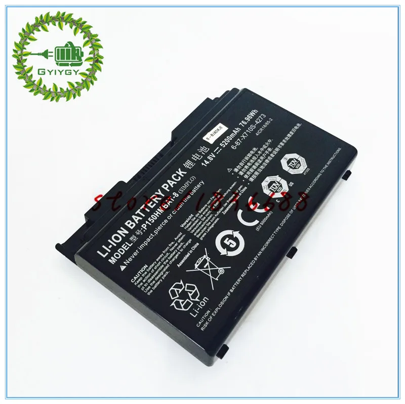 Аккумулятор GYIYGY 14 8 v 5200mah X710S для Clevo P170hm P170 6 87 x710s 4271 4J72 Lapotp|14.8v 5200mah|battery clevoclevo battery |