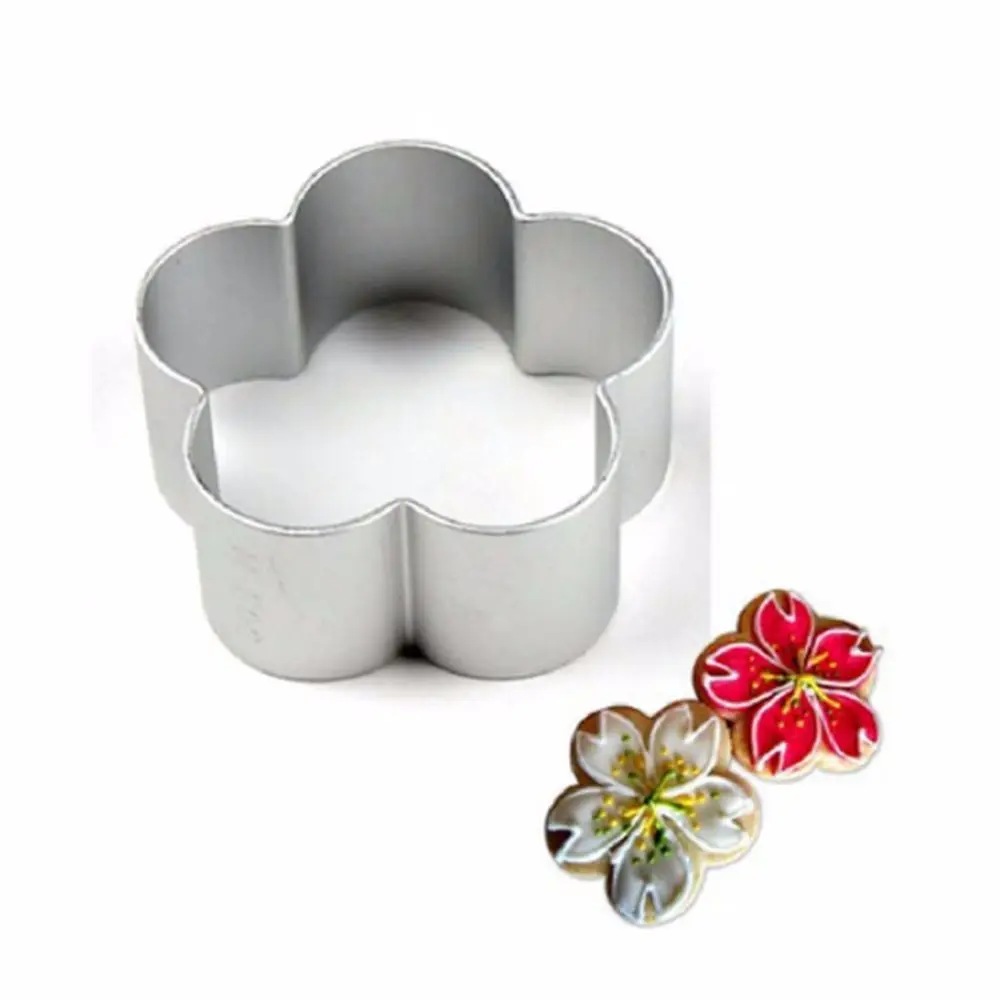 1 шт в форме цветка сливы алюминиевые формы сахара печенье инструмент торт