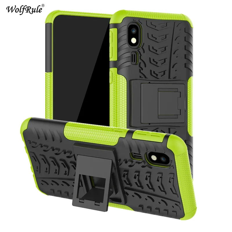 For Case For Samsung A2 Core Cover Dual Layer Armor Silicone Back Case For Samsung A2 Core Phone Holder Stand Shell SM-A260F