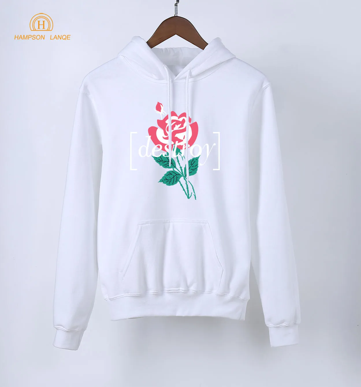 

Destroy & Rose Print Sexy Hoodies For Women 2019 Spring Autumn Sweatshirts Women's K-pop Hoodies Warm Fleece High Quality Hoodie