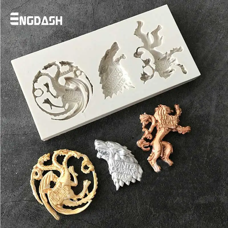 ENGDASH 1 шт. Силиконовые Формочки Для фондана Лев/дракон/волк форма для шоколада
