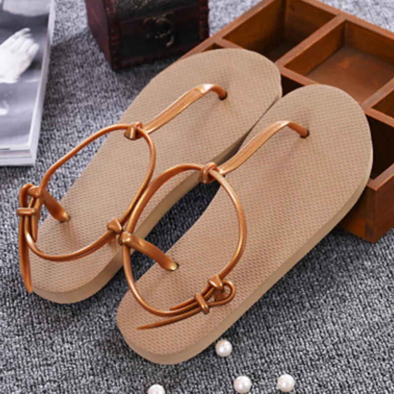 Для женщин с ремешком в виде буквы т Вьетнамки сандалии женские тапочки Богемия
