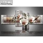 4 шт. набор сделай сам для картина, вышитая бисером орхидеи украшение дома площадь дрель полная Алмазная вышивка украшение на стену