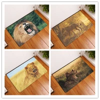 nature lions painting carpets anti slip floor mats outdoor rugs animals front door mat bathroom non slip doormats