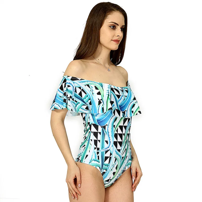 Цветочный Печати One Piece Купальники Сексуальные Бразильские Бикини Серфинг