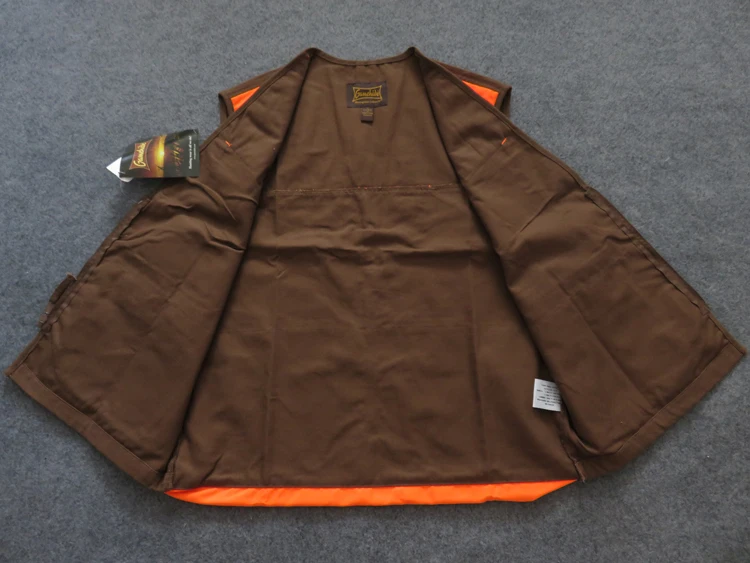 Открытый охотничий жилет для мужчин 2 цвета назад полый хранения фотография