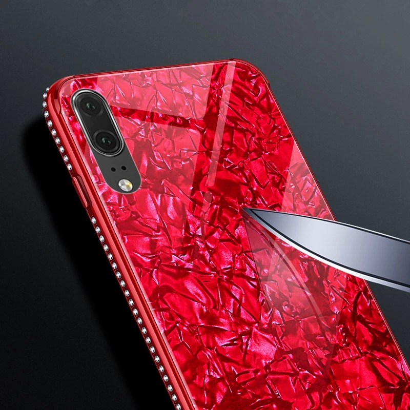 P20 lite чехол для Huawei P20/P20 plus Блестящий стеклянный задний Чехол Nova 3/Nova 3i/Nova 4