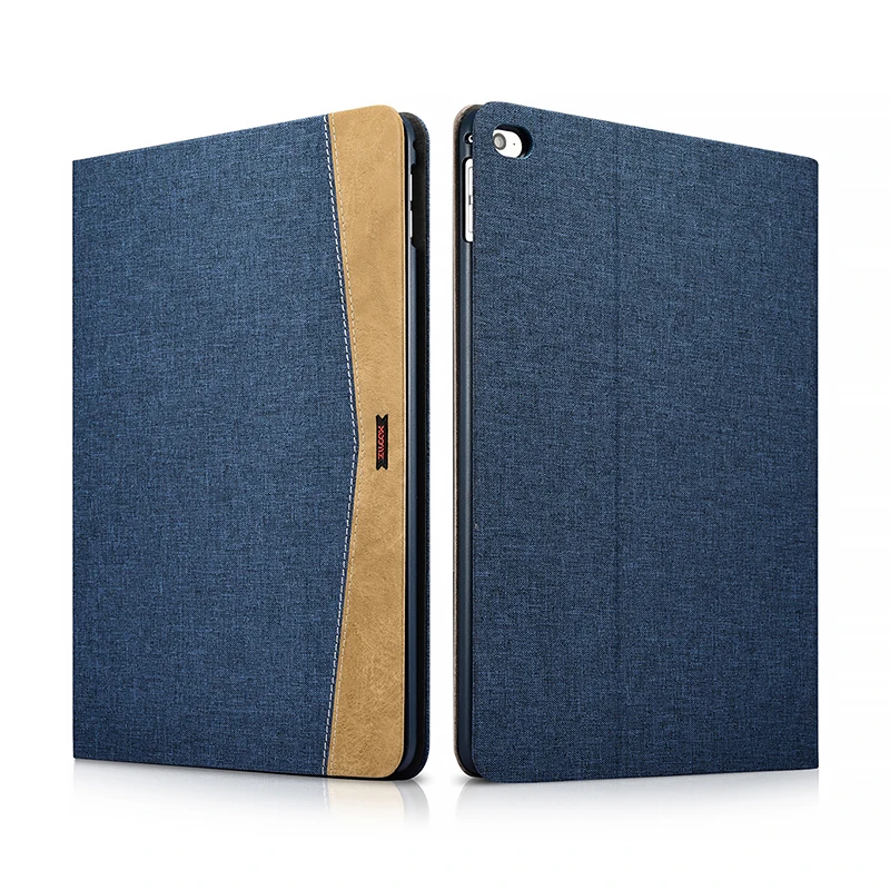 (Синий) XOOMZ Бренд Чехол для iPad Air 2 простая ткань + PC Folio Case Erudition Складная подставка