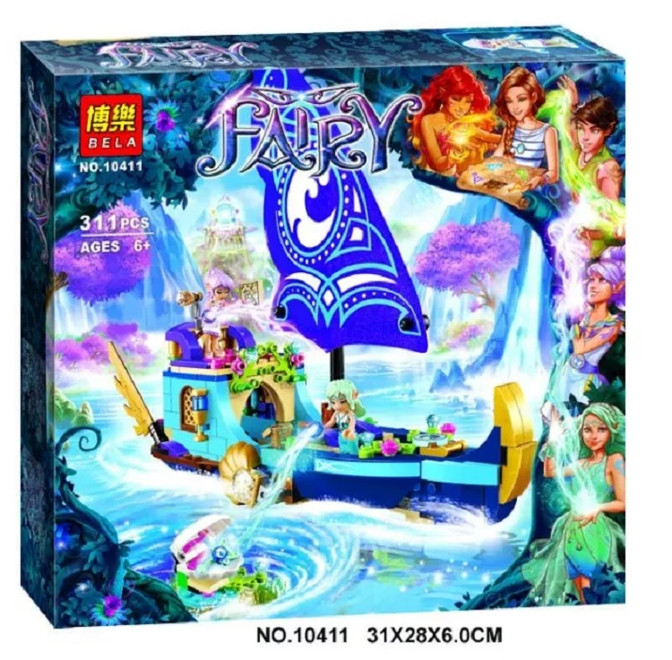 BELA 10411 сказочные друзья Naida Epic Adventure Ship Building Blocks Подарочные игрушки совместимые с
