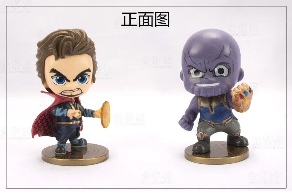 8 шт./компл. Ironman Spiderman Thanos Infinity Gauntlet Loki Bubble Head автомобильные аксессуары фигурка