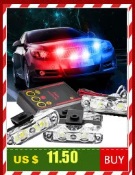 Высокая яркость 12 В 2x2 4LED Красный/Синий Белый Полицейский Автомобиль Строб вспышка света аварийного Предупреждение 3 мигает туман фары автомобиля укладки