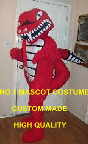 Профессиональный пользовательский красный погремушка змея талисман костюм для