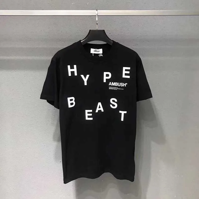 2019 новый стиль AMBUSH HYPEBEAST футболки для мужчин и женщин 1:1 хлопок 100% футболка