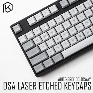 dsa pbt top printed legends granite grey white keycaps laser etched gh60 poker2 87 104 for mechanical keyboard free global shipping