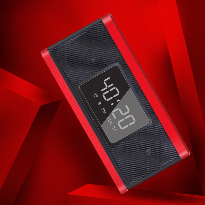 Электронный СВЕТОДИОДНЫЙ Будильник bluetooth динамик с AUX/TF картой plaback беспроводные радиочасы Портативная колонка с сабвуфером часы