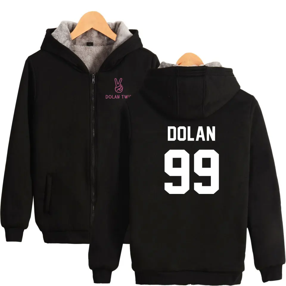 

Youtuber Dolan Twins Hoodies Autumn Winter Zipper Long Sleeve Hoodie and Sweatshirts Warm Tracksuit Sweatshirts Dolan Twin