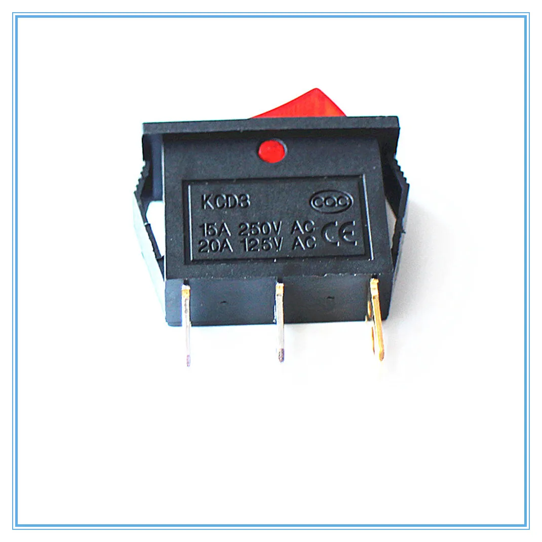 Включения выключения 3Pin переключатель DPST 15A/20A 250 В/125VAC KCD3 12x10 мм|kcd3 rocker switch|kcd3 switch |