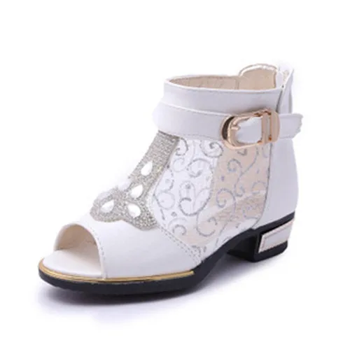 Лето стиль сандалии воздухопроницаемый пряжка кристалл сетчатая ткань