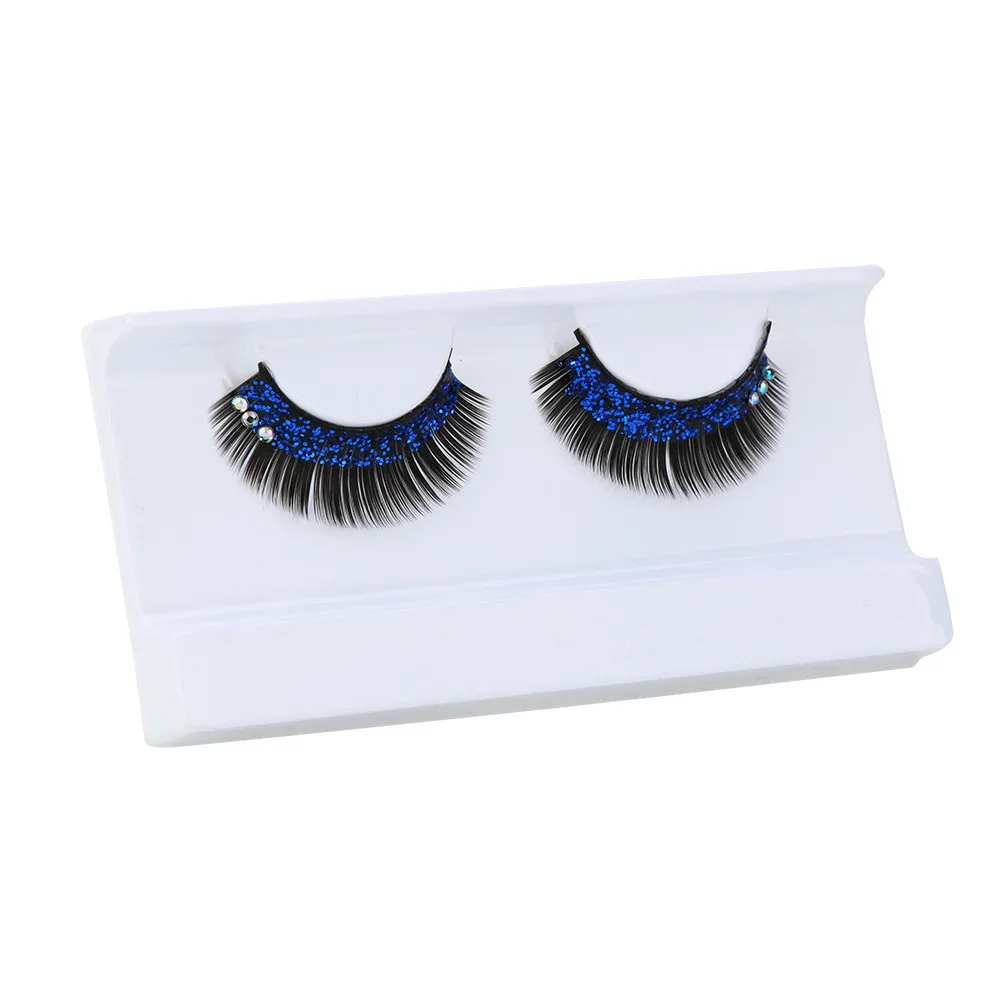 Модные женские мягкие Имитационные Стразы сценические накладные ресницы на