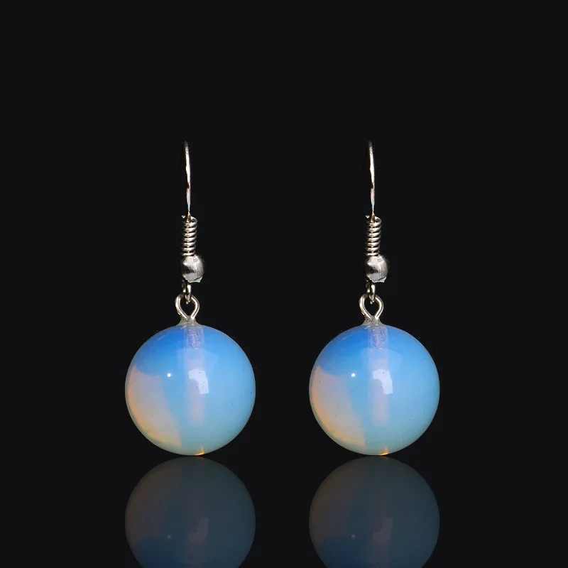 Женские серьги капельки с опалом милые маленькие серьги|stone notes|stone sphereearring rack |