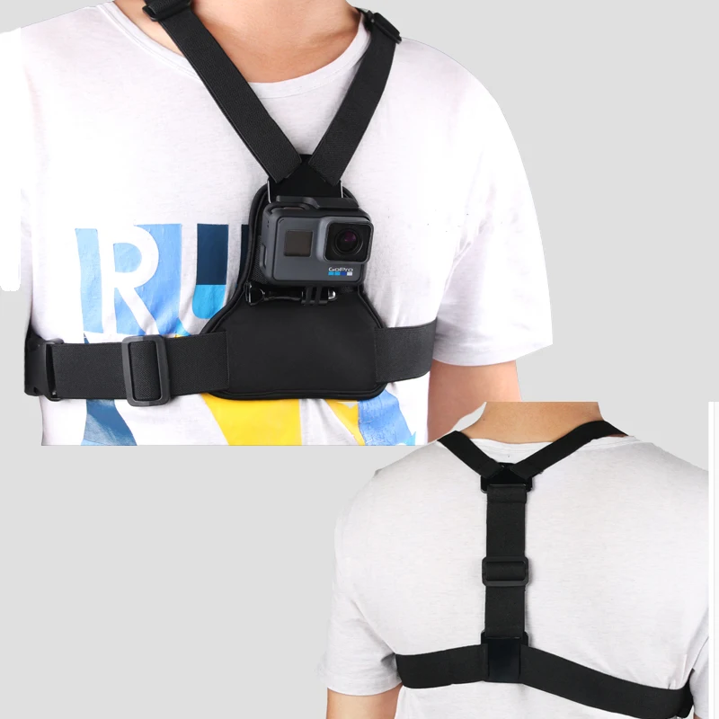 

Chest Strap Double Shoulder Strap Mount Belt With Long Screws For Gopro Hero 7 6 5 4 3 Sjcam Xiaomi Yi Action Camera Accessories