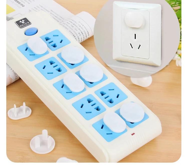 100 PCS Electrical Outlet Plug Cover Baby Safety lock 2 Hole 2Feet Use for European Russian Sockets freeshipping | Мать и ребенок