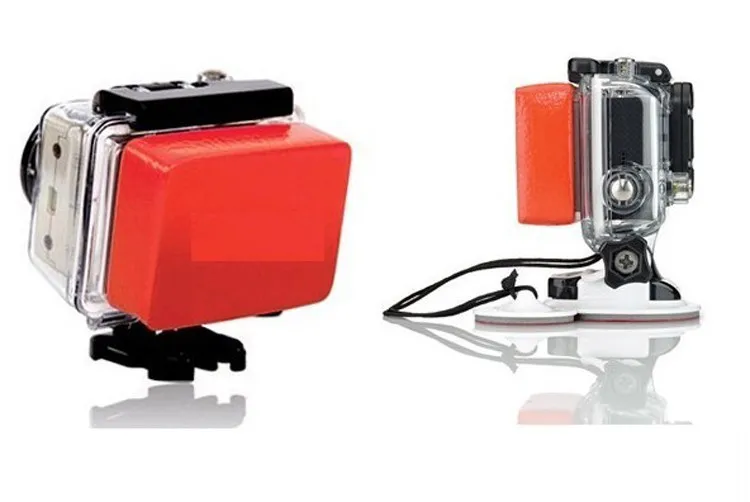 Бесплатная доставка Gopro аксессуары плавающий Подводный бокс + 3M клейкая наклейка