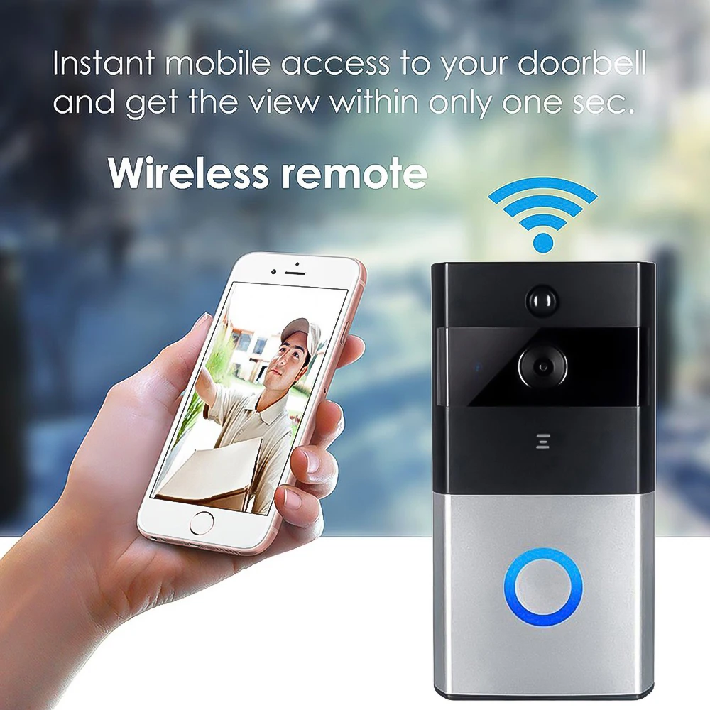 Новый Умный дверной звонок с камерой 720P Wi-Fi беспроводной домофон видео-глаз в