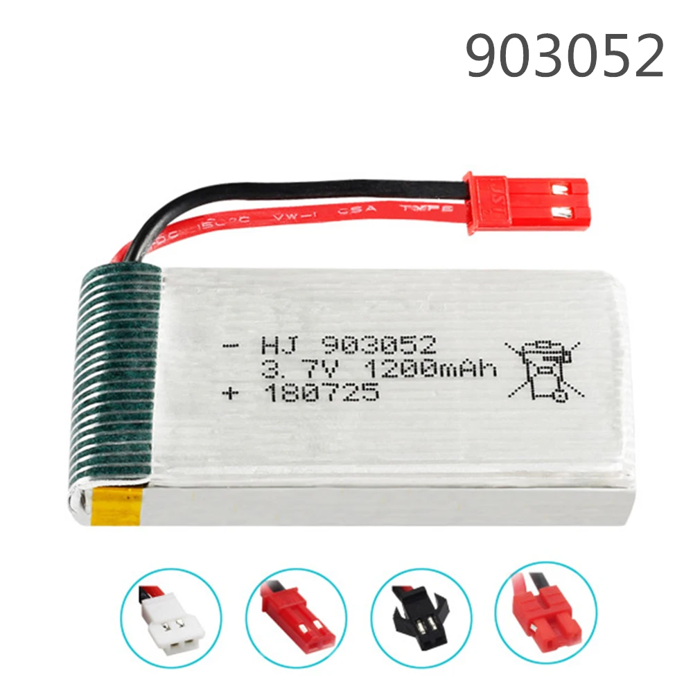 Литий полимерный аккумулятор 3 7 в 1200 мАч 30C для квадрокоптера LD MJX T64 T04 T05 F28 F29 T56 T57